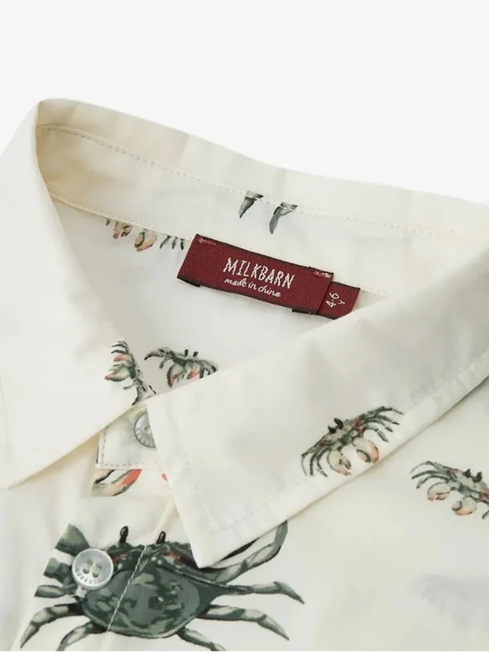 Milkbarn Crab Set Button Down Shirt and Matching Shorts